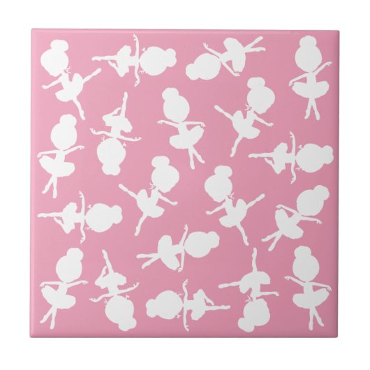 バレリーナパターン、バレエの女の子、バレエダンス タイル (正面)