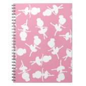 バレリーナパターン、バレエの女の子、バレエダンス ノートブック (正面)