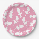 バレリーナパターン、バレエの女の子、バレエダンス ペーパープレート (正面)