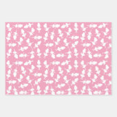 バレリーナパターン、バレエの女の子、バレエダンス ラッピングペーパーシート (正面3)