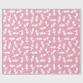 バレリーナパターン、バレエの女の子、バレエダンス ラッピングペーパー (フラット)