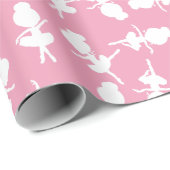 バレリーナパターン、バレエの女の子、バレエダンス ラッピングペーパー (ロールコーナー)