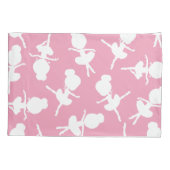 バレリーナパターン、バレエの女の子、バレエダンス 枕カバー (裏面)