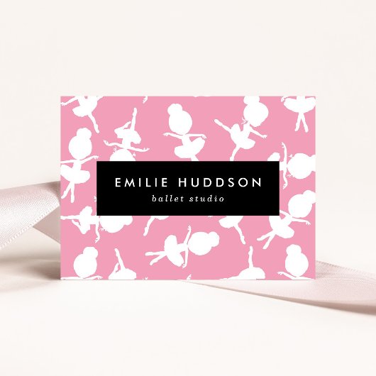 バレリーナパターン、バレエ先生、ダンススタジオ 名刺