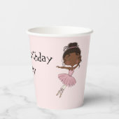 バレリーナパーソナライズされたパーティー 紙コップ (裏面)