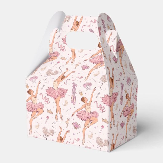 バレリーナパーティーの好意 – 誕生日- Sweet 16 Fav フェイバーボックス (裏面サイド)