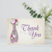 バレリーナパーティーサンキューカード、紫 サンキューカード (スタンド正面)