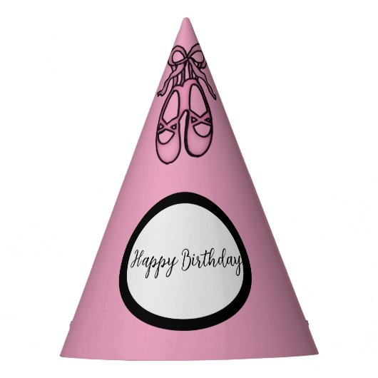 バレリーナパーティーハットピンク パーティーハット (正面)