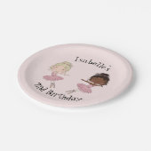 バレリーナパーティーパーソナライズされたプレート ペーパープレート (アングル)