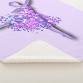 バレリーナパープルシェルパブランケットバレエダンサーガール シェルパブランケット (3/4)