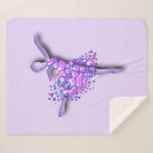 バレリーナパープルシェルパブランケットバレエダンサーガール シェルパブランケット (正面(横))