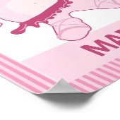 バレリーナヒッポインツチュアートパーソナライズされたプリント ポスター (角)