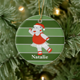 バレリーナヒッポクリスマススペシャル セラミックオーナメント