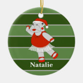 バレリーナヒッポクリスマススペシャル セラミックオーナメント (正面)