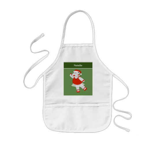 バレリーナヒッポクリスマススペシャル 子供用エプロン (正面)