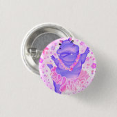 バレリーナヒッポボタン 缶バッジ (正面&裏面)