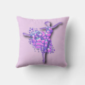 バレリーナピローパープルバレエダンサー クッション (裏面)