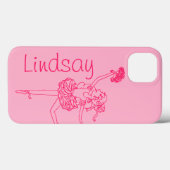 バレリーナピンクの女の子の名前パーソナライズされたipadケース Case-Mate iPhoneケース (裏面 (横))