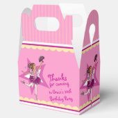 バレリーナピンクイエローガールズ誕生日お願いボックス フェイバーボックス (オープン)