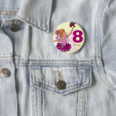 バレリーナピンククリームジンジャーガールバースデーボタン 缶バッジ (インサイチュ)