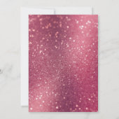 バレリーナピンクグリッター光沢のある女の子の誕生日パーティー 招待状 (裏面)
