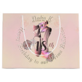 バレリーナピンクトーシューズ ラージペーパーバッグ (正面)