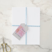 バレリーナピンクバレエのスリッパ好き ギフトタグ (より糸付き)