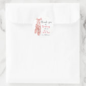 バレリーナピンクバレエのスリッパ好き ラウンドシール (バッグ)