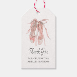 バレリーナピンクバレエシューズありがとう誕生日 ギフトタグ