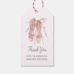 バレリーナピンクバレエシューズありがとう誕生日 ギフトタグ