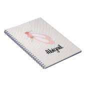 バレリーナピンクバレエシューズ ノートブック (右側)