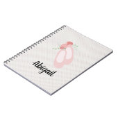 バレリーナピンクバレエシューズ ノートブック (左側)