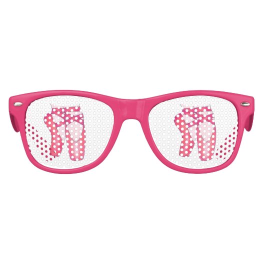 バレリーナピンクバレエダンスポインテトーシューズ キッズサングラス (正面)