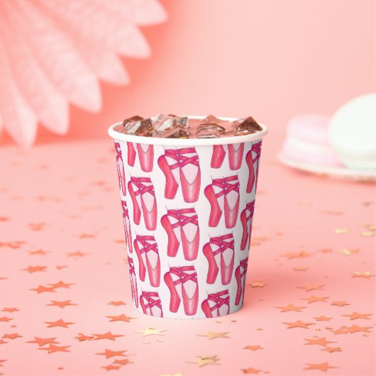 バレリーナピンクバレエダンスリサイタルトーシューズ 紙コップ (インサイチュ)