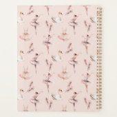 バレリーナピンクバレエパーソナライズされたシューズ名 プランナー手帳 (裏面)