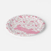 バレリーナピンクパーティープレート7" ペーパープレート (アングル)