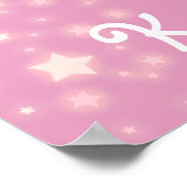 バレリーナピンクブロンド髪の女の子のスター"名前"ポスター ポスター (角)