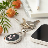 バレリーナピンクポイントシューズカスタム キーホルダー (側面)