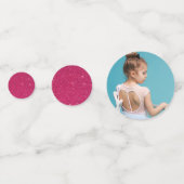 バレリーナピンク誕生日写真 コンフェッティ (裏面)