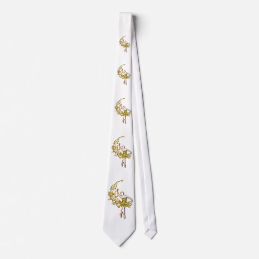 バレリーナファイアーネックタイバレエダンサーの女の子 ネクタイ (正面)