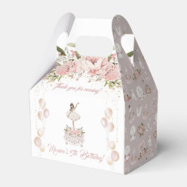 バレリーナブラックブラウネットバレエ誕生日パーティー フェイバーボックス