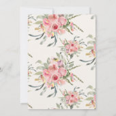 バレリーナプリンセスフローラ赤面誕生日パーティーinv 招待状 (裏面)