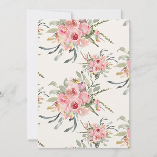 バレリーナプリンセスフローラ赤面誕生日パーティーinv 招待状 (裏面)