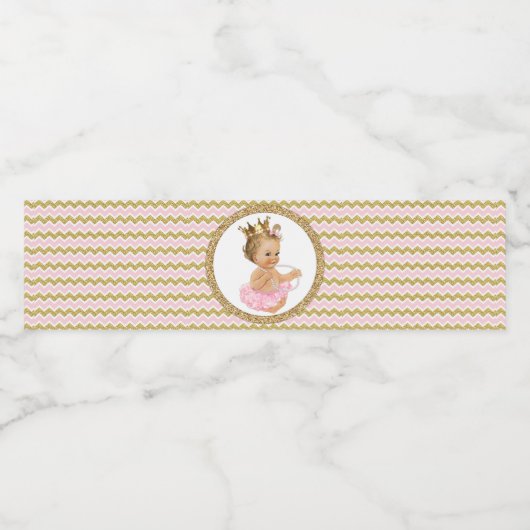 バレリーナプリンセスベビーシャワー水筒ラベル ペットボトルラベル (シングルラベル)