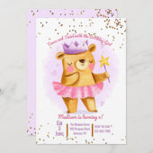 バレリーナベアの招待状 招待状 (正面/裏面)