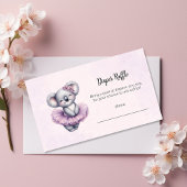 バレリーナベイビーガールシャワーチュチュコアラおむつゲーム エンクロージャーカード