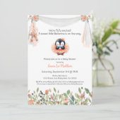 バレリーナベビーガールシャワーツチュウエキッシュペンギン 招待状 (スタンド正面)