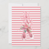 バレリーナベビーガールシャワーツチュカンガロエレガントー 招待状 (裏面)