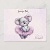 バレリーナベビーガールシャワーツチュコアラ書籍 エンクロージャーカード (正面)