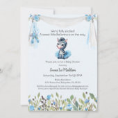 バレリーナベビーガールシャワーツチュゼブエレガントラ 招待状 (正面)